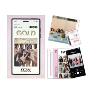 ITZY - [GOLD] (PHONE BOX VER.) Box + Mini CD + Booklet + Photocard + Sticker + Poster + 2 Pin Badges + 4 Extra Photocards - ITZY (CDs)