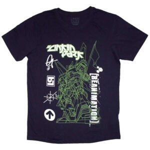 Rock Off officially licensed products Camiseta masculina Linkin Park Reanimation Robot Sketch azul marinho, Azul marinho, G (CDs)