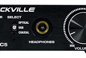 Rockville RDAC5B Conversor digital para analógico USB/óptico/RCA/amplificador de fone de ouvido (Equipamentos)