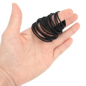 Classicseali 20 correias de cassete, correias giratórias de borracha preta, substituição de correia de toca-discos 40-65 mm, reparo e manutenção correia de videocassete plana híbrida, para DVD CD LD (Equipamentos)