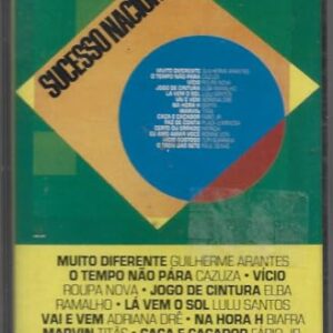 Fita Cassete K7 Sucesso Nacional - 1989 - Cazuza Raul Seixas Patrícia Roupa Nova Titãs Biafra Placa Luminosa Adriana Drê Guilherme Arantes Elba Ramalho Lulu Santos Fábio Jr Ronnie Von Tupi Guaraná (CDs)