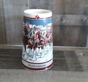 BUDWEISER DE 1989 ESPECIAL EDITION HOLIDAY STEIN - #CS-89 - WINTER'S EVENING (Cervejas)