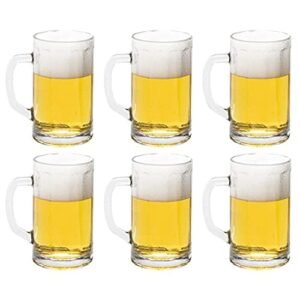 Vikko Caneca de Cerveja, Conjunto de 6 Canecas de Cerveja, 500 ml, Pode Lavar Louça, Copo Durável para Cervejas Artesanais, Cerveja ou Água (Cervejas)
