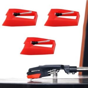 Agulha universal para toca-discos 3 peças – Compatível com Victrola e mais toca-discos de substituição, agulhas de toca-discos embaladas individualmente (Equipamentos)