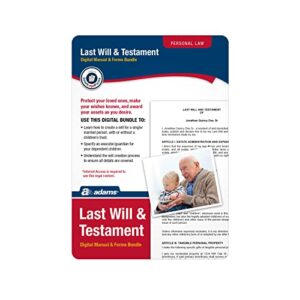 Adams Prepare uma última vontade e um software de testamento, a versão de CD inclui e-book (ALC602) (CDs)