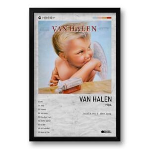 Quadro Álbum Spotify 1984 - Van Halen - 40x60cm (CDs)