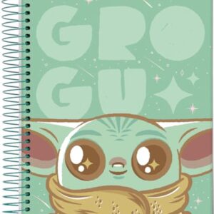 Caderno Espiral Univ CD 10 Matérias 160 Fls Grogu Fundo Verde FSC - Jandaia (CDs)