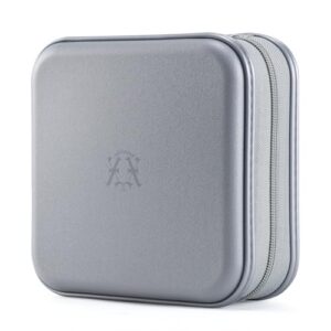 alavisxf xx Capa de plástico rígido para DVD com capacidade para 48 unidades, estojo portátil com zíper para CD, disco de armazenamento, bolsa carteira para carro, casa, viagem (cinza) (CDs)