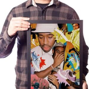 Quadro Decorativo Tyler, The Creator Rapper Poster Moldurado (CDs)