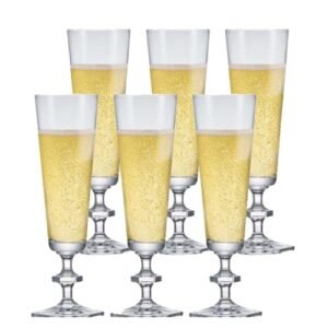 Ruvolo, Jogo de Taça de Cristal Champagne, para Espumante 6pcs, 225ml (Vinhos)