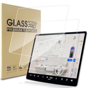 WD&CD 2 peças protetoras de tela para Tesla Model y 2024-2020 / Tesla Model 3 2023-2017 15 polegadas painel sensível ao toque, controle central e proteção de tela sensível ao toque de navegação 9H (CDs)