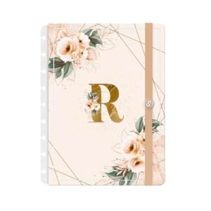 Capa e Contracapa Iscool Disc Para Caderno Monograma Floral Nude E Dourado Letra R (M (17 x 23 cm)) (Discos de Vinil)