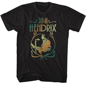 Jimi Hendrix Músico Jimi Hendrix tocando guitarra show imagem adulto camisetas gráficas estilo vintage, Preto, 3G (CDs)