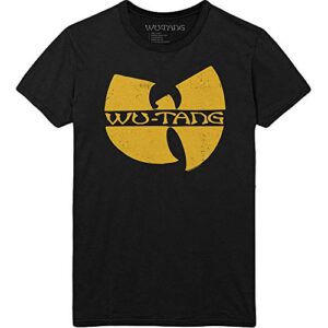 Wu-Tang Clan Camiseta masculina com logotipo preta, Preto, G (CDs)