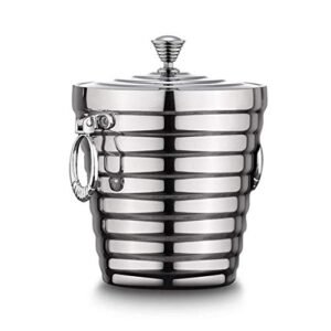 GNHGDFFDF Balde de gelo balde de gelo grosso duplo aço inoxidável balde de gelo vinho vinho vinho cerveja bar de gelo isolamento hotel gelo (Cervejas)