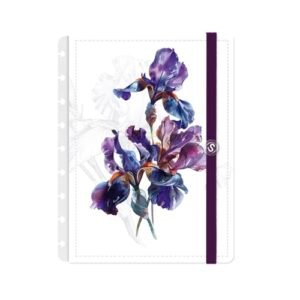 Capa e Contracapa Iscool Disc Para Caderno M Floriografia Íris Branco (Discos de Vinil)