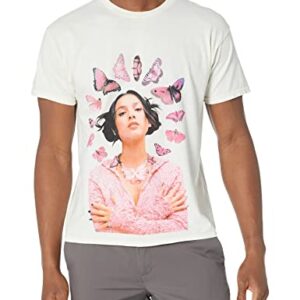 Olivia Rodrigo Camiseta unissex adulto padrão borboleta Halo Tour, Branco, 3G (CDs)
