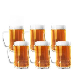 Jogo 6 Caneca de Chopp 400ML Vidro Reforçado(Jogo c/2) (Cervejas)