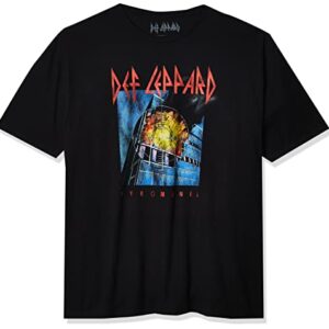 Goodie Two Sleeves Camiseta masculina Def Leppard Pyromani adulto, Preto, G (CDs)