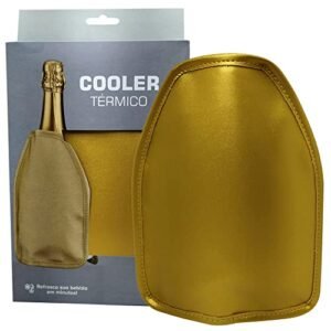 Cooler Térmico Bolsa Térmica Dourada com Gel Vinho Espumante (Vinhos)