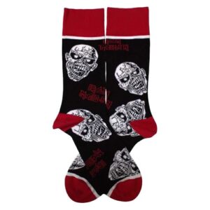 Rock Off officially licensed products Meias Iron Maiden Eddie Skulls tamanho Reino Unido 7-11, Preto, UK Size 7-11 (CDs)