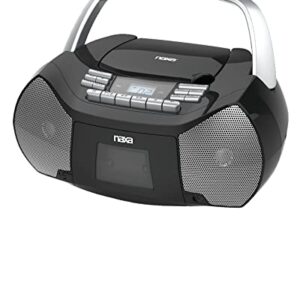 NAXA Eletrônica NPB-268 portátil CD / Cassette Boombox (prata / preto) (CDs)