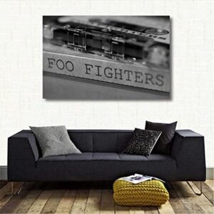 Quadro decorativo Foo Fighters - Retrô - Tela em Tecido (CDs)
