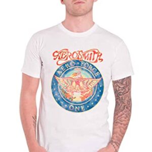 Camiseta masculina Aerosmith Aero Force slim fit branca, Branco, GG (CDs)
