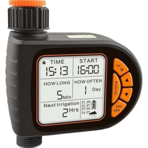 BYYINGSUS AD23 L-CD Display Water Timer impermeável IP65 Home Garden Irrigação Rainfall A-utomatic Controller System (CDs)
