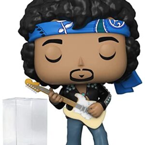 POP Rocks: Boneco de vinil Funko Jimi Hendrix (Live in Maui Jacket) (pacote com caixa protetora compatível), multicolorido, 9,5 cm (Discos de Vinil)