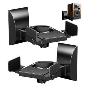 Par de Suportes de Parede para Alto-Falantes, Suporte de Montagem de Estante de Fixação Lateral Dupla para Grandes Alto-Falantes de Som Circundante, Suporta Até 25kg (Equipamentos)