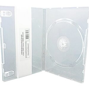 CheckOutStore (50) Capas de DVD de 1 disco padrão premium 14 mm (transparente) (CDs)