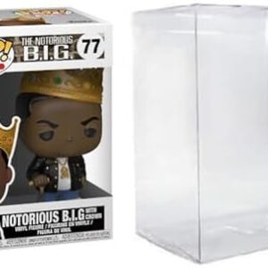 Funko Boneco de vinil The Notorious B.I.G com coroa Pop! (incluído com protetor EcoTEK para proteger a caixa de exibição) (CDs)