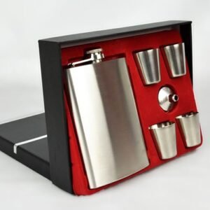 Cantil De Bolso Porta Bebida Whisky Aço Inox Funil 4 Copos CBRN20324 - Commerce Brasil (Bebidas)