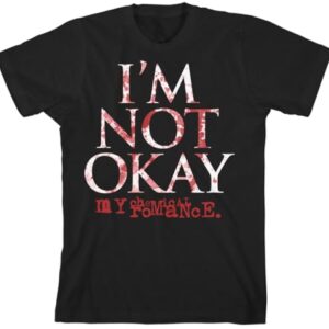 My Chemical Romance Camiseta unissex padrão I'm Not Okay, Preto, M (CDs)