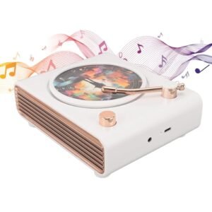 Toca-discos Com Luz, Toca-discos retrô de Som HIFI, Toca-discos Antigo Portátil para Entretenimento e Decoração de Casa (Zopsc9as7y3we64-11) (Equipamentos)