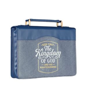 Bible Cover Fashion Blue Two-tone The Kingdom of God Matt. 6:33 - Christian Art Gifts (CDs)