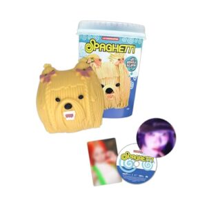 LE SSERAFIM - 1st Single Album [SPAGHETTI] (STRESS BALL Ver.) Outer Box + Round Postcard + Photocard + CD + Gift - LE SSERAFIM (CDs)
