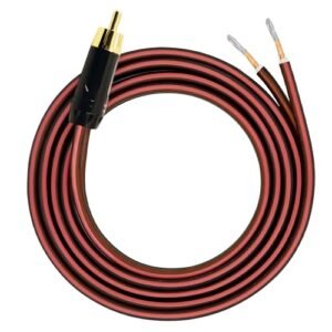 MAYWILLA Cabo de alto-falante RCA para fio desencapado, adaptador de plugue RCA banhado a ouro para reparo de áudio sem fio, faça você mesmo, cabo aberto para alto-falantes, amplificador de TV (Equipamentos)