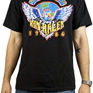 FEA Camiseta masculina Van Halen 1984 Tour Of The World, Preto, M (CDs)