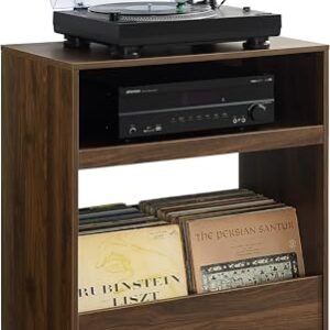 Crosley Furniture Suporte para toca-discos Liam, nogueira (Equipamentos)