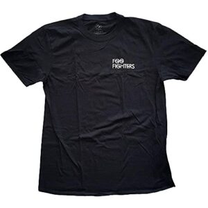 Foo Fighters Camiseta com logotipo oficial da banda estampada nas costas preta, Preto, 2X (CDs)