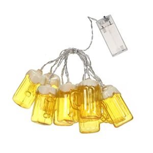 Luzes de Fio Copo Cerveja Fadas LED Pendentes Sempre Ligadas para Festivais Páscoa Carnaval Festas Decoração Decorativa Casa (Cervejas)