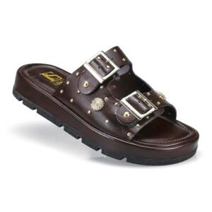 Sandália Rasteira Papete Flatform Spyke Fivela 052-040 (Café, BR, Adulto, Numérico, 37) (Café)