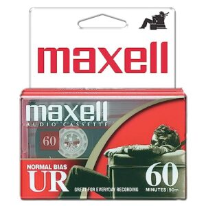 Maxell 109024 60 Minutos Capacidade de Armazenamento Normal Bias Tipo Flat Packs Pacote com 2 Cassetes (CDs)