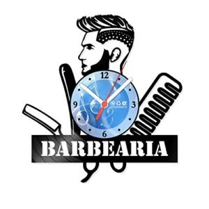Relógio De Parede Disco Vinil Comercial - Barbearia 3 - VCM-016 (Discos de Vinil)