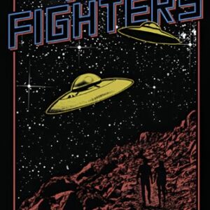 BUY ART FOR LESS Pôster de arte OVNI oficialmente licenciado Foo Fighters - 61 x 91 cm - Impressão decorativa - Papel pôster - Pronto para emoldurar (CDs)