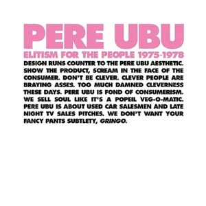 ELITISM FOR THE PEOPLE [4 Discs] - Pere Ubu (CDs)