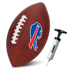 Franklin Sports NFL Buffalo Bills Football – Futebol juvenil juvenil para crianças – logotipo oficial do time NFL + cores futebol juvenil – Loja de fãs da NFL para crianças (CDs)