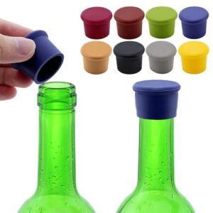 SKULL FISH - Rolhas e tampas de silicone para garrafas de vinho/cerveja - Vedação hermética e reutilizáveis - Preto/dourado (2) (Cervejas)